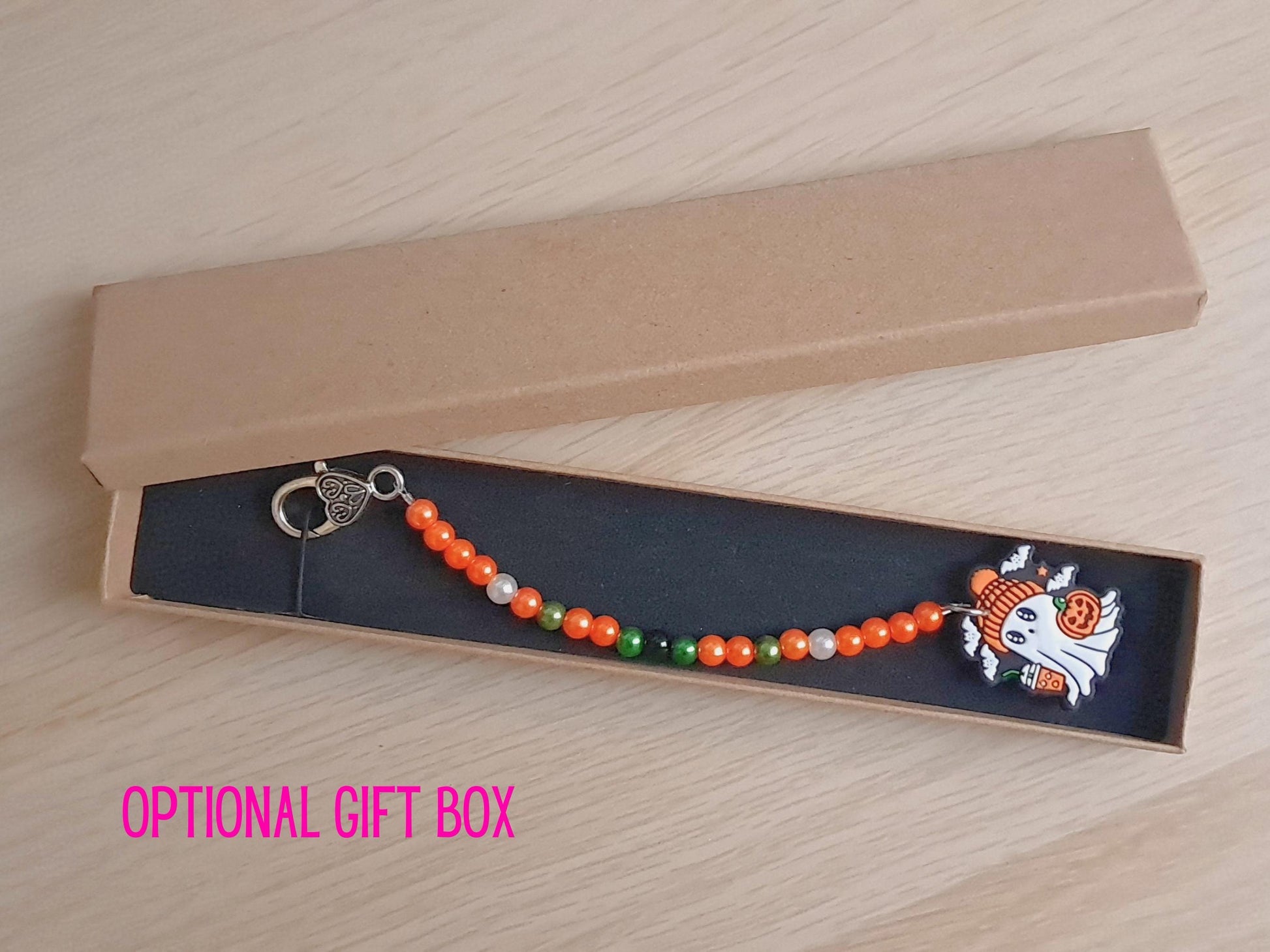Halloween Ghost Scissor Fob with Protection Bead