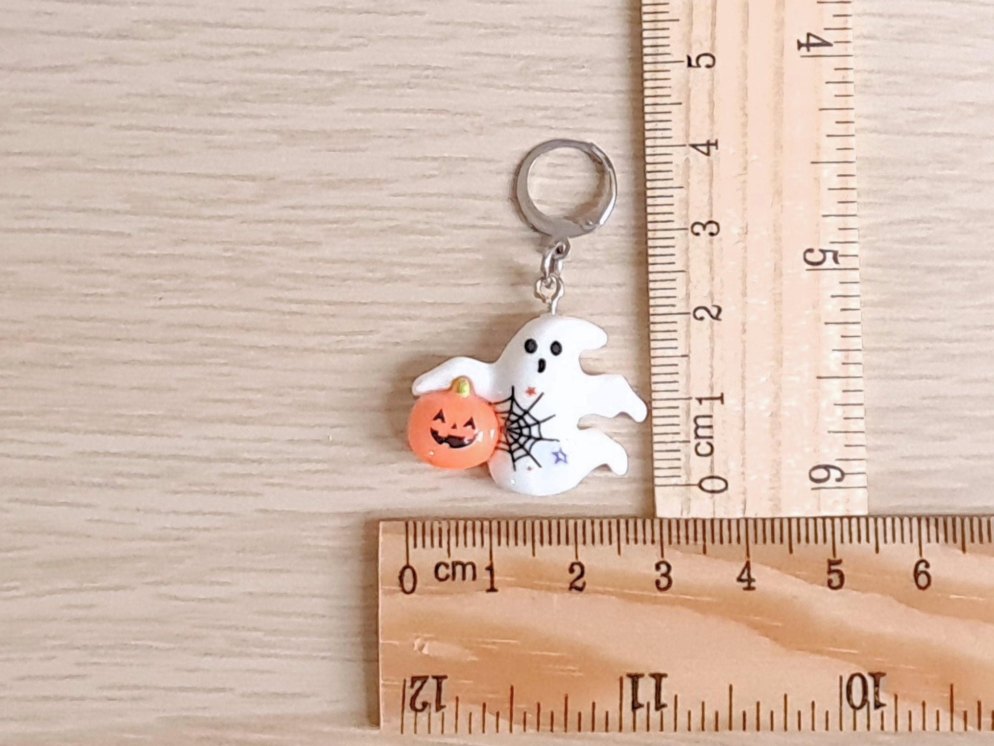 Ghost Pumpkin Halloween Stitch Marker