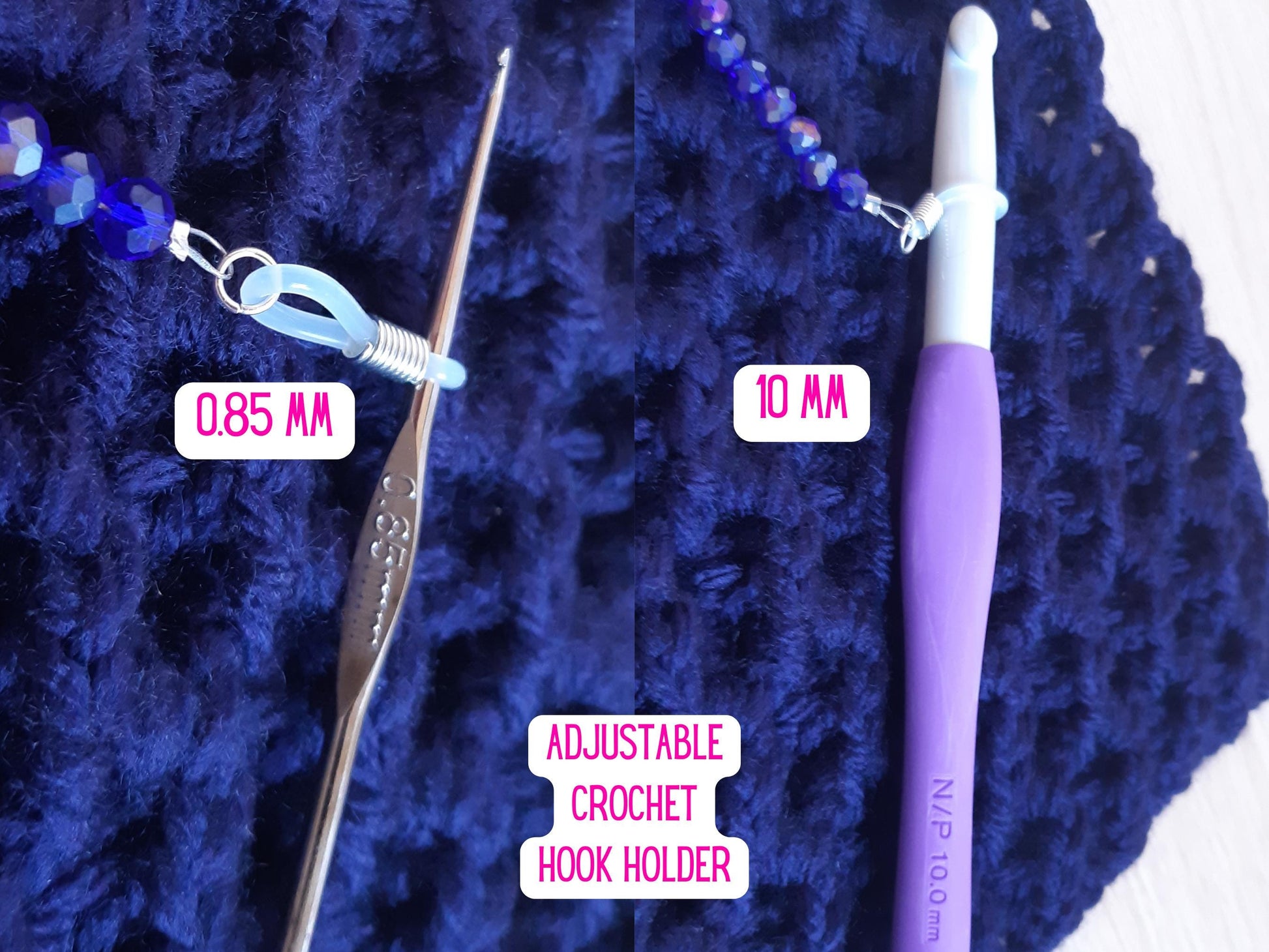 Bee Crochet Hook Keeper Stitch Marker Set