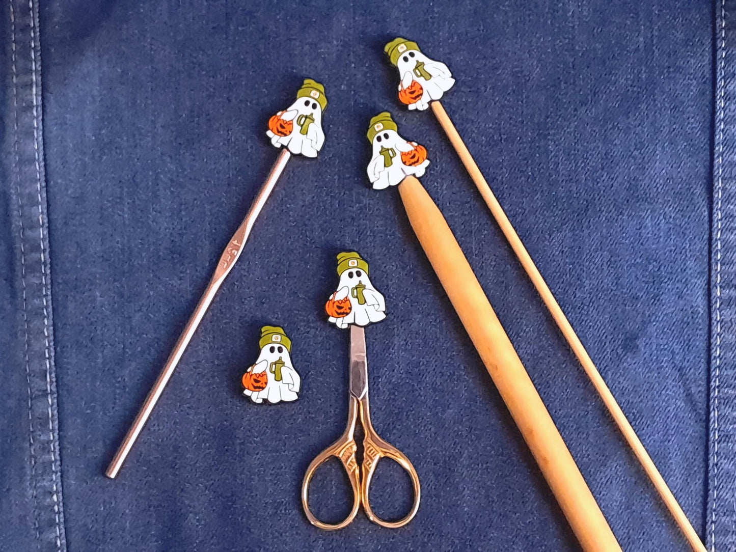 Pumpkin Spice Ghost Stitch Stopper