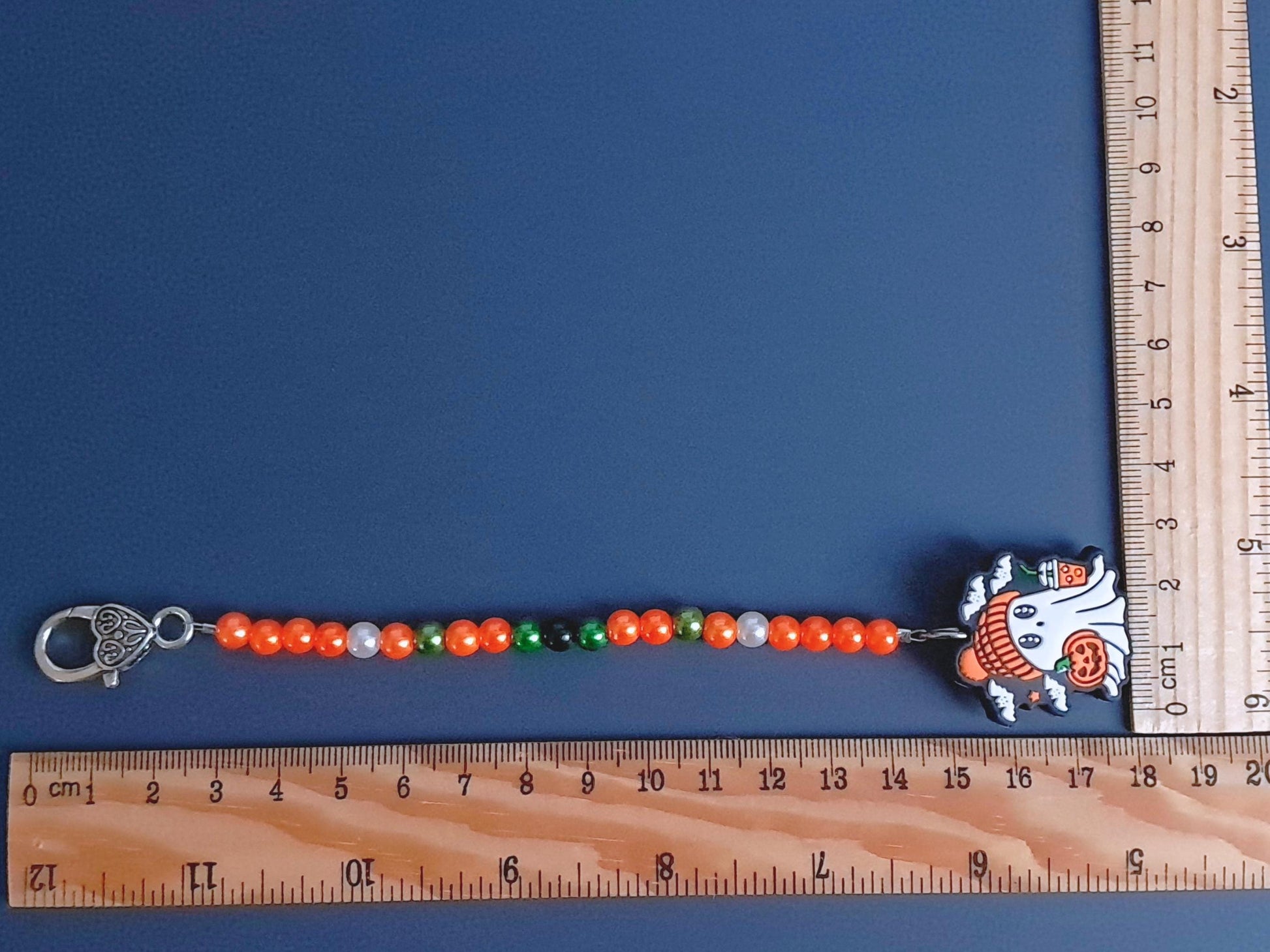 Halloween Ghost Scissor Fob with Protection Bead