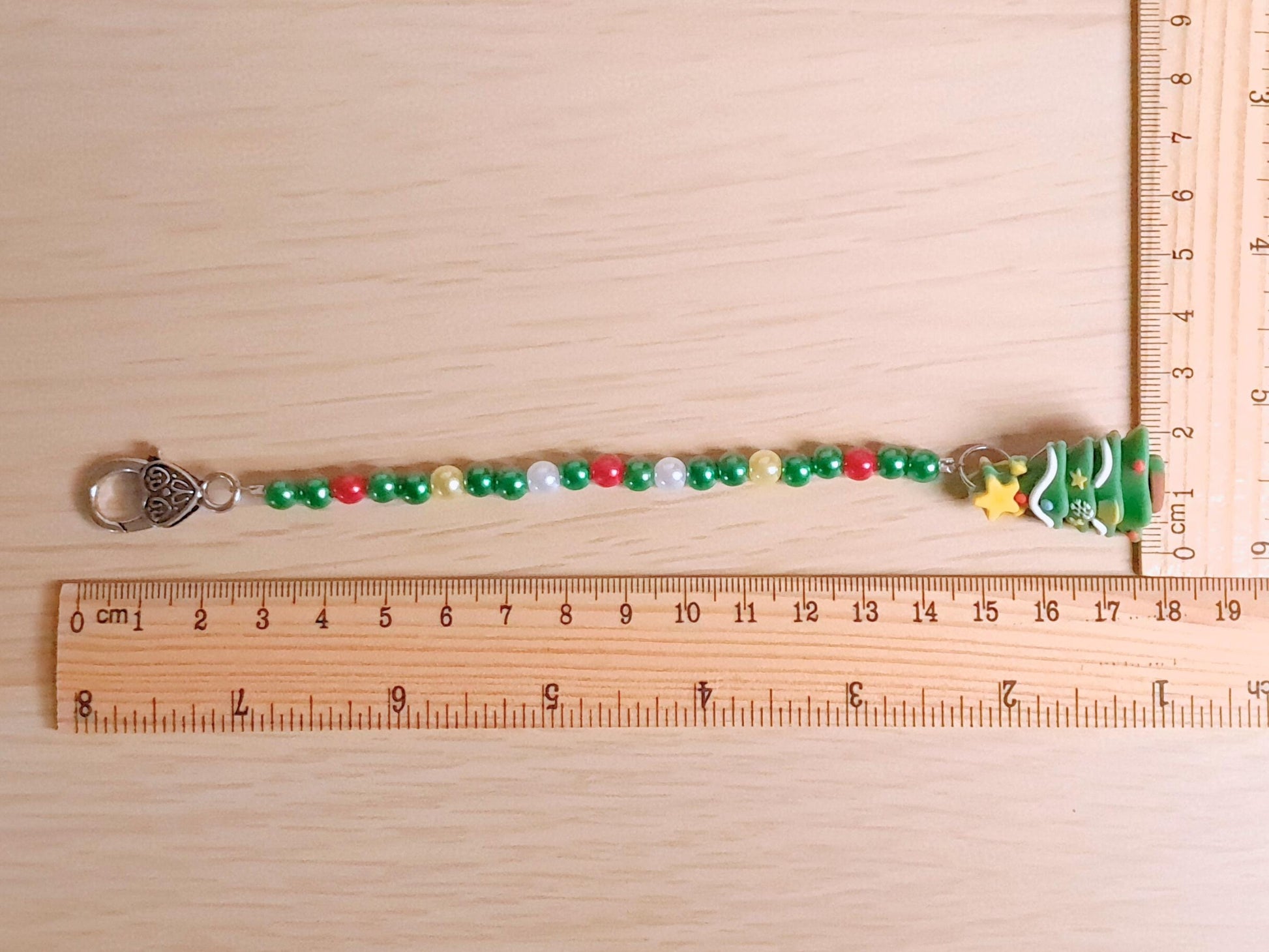 Christmas Tree Scissor Fob with Protection Bead