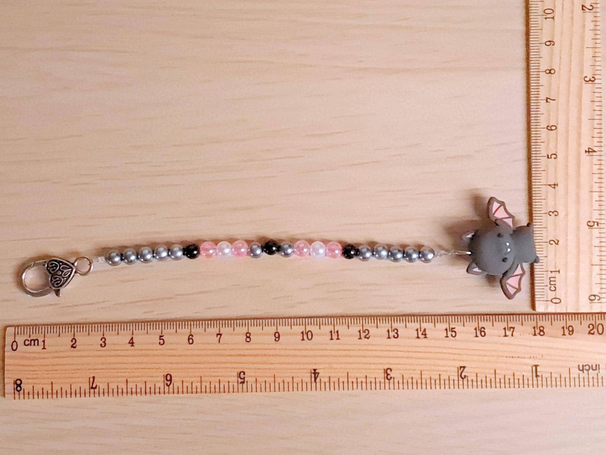 Cute Bat Scissor Fob with Protection Bead
