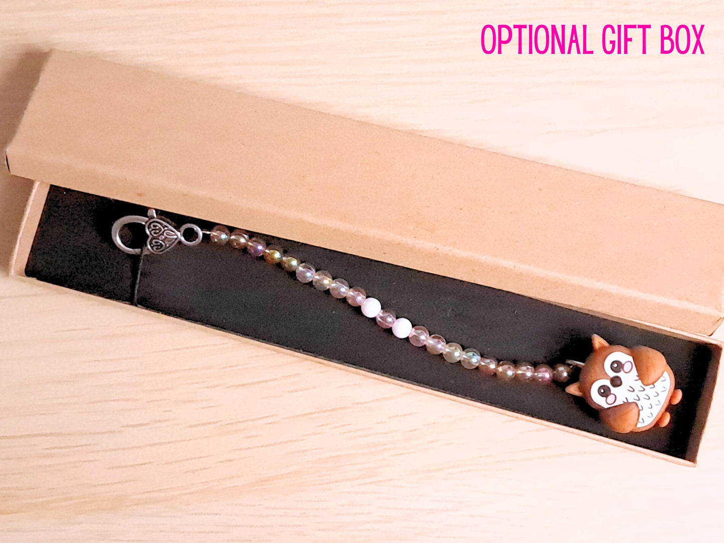 Cute Owl Scissor Fob with Protection Bead
