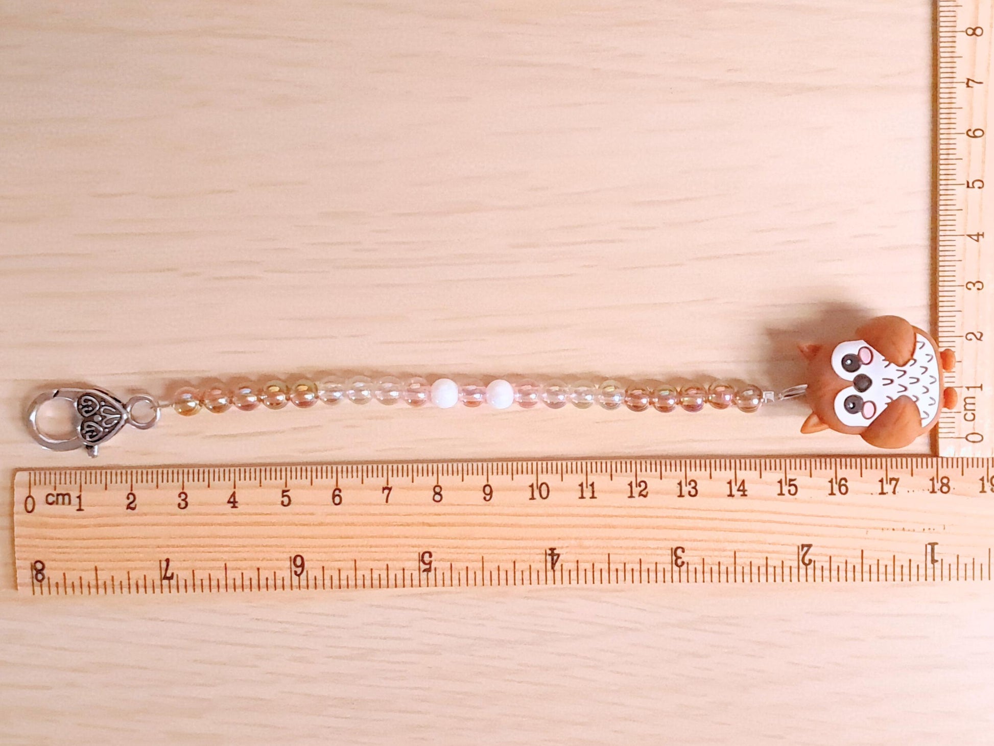 Cute Owl Scissor Fob with Protection Bead