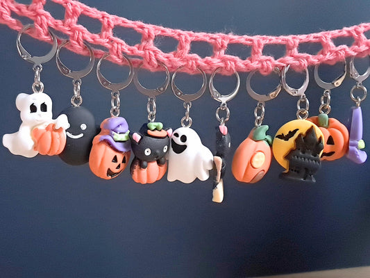 Halloween Ghost Pumpkin Stitch Marker