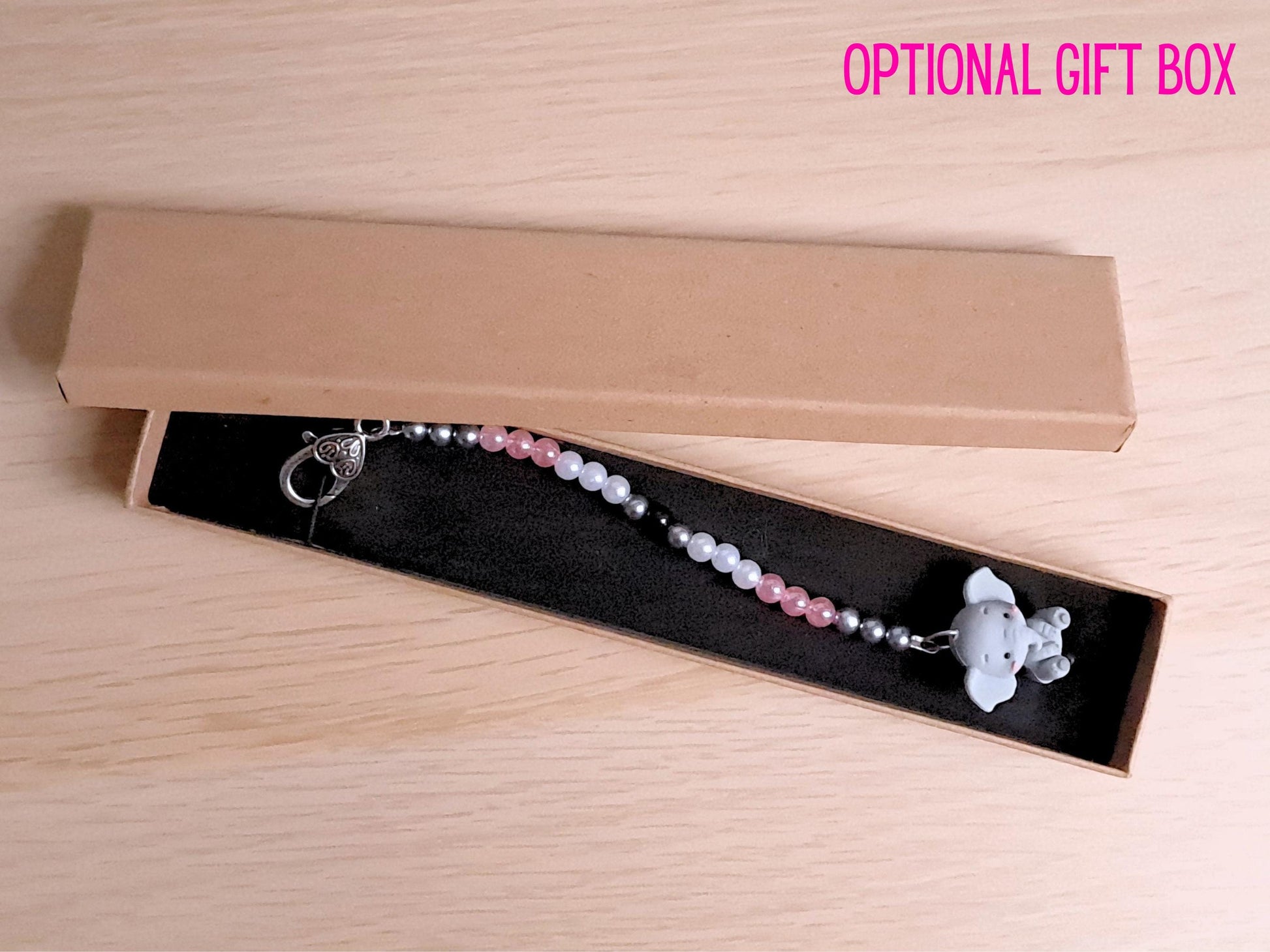 Cute Elephant Scissor Fob with Protection Bead