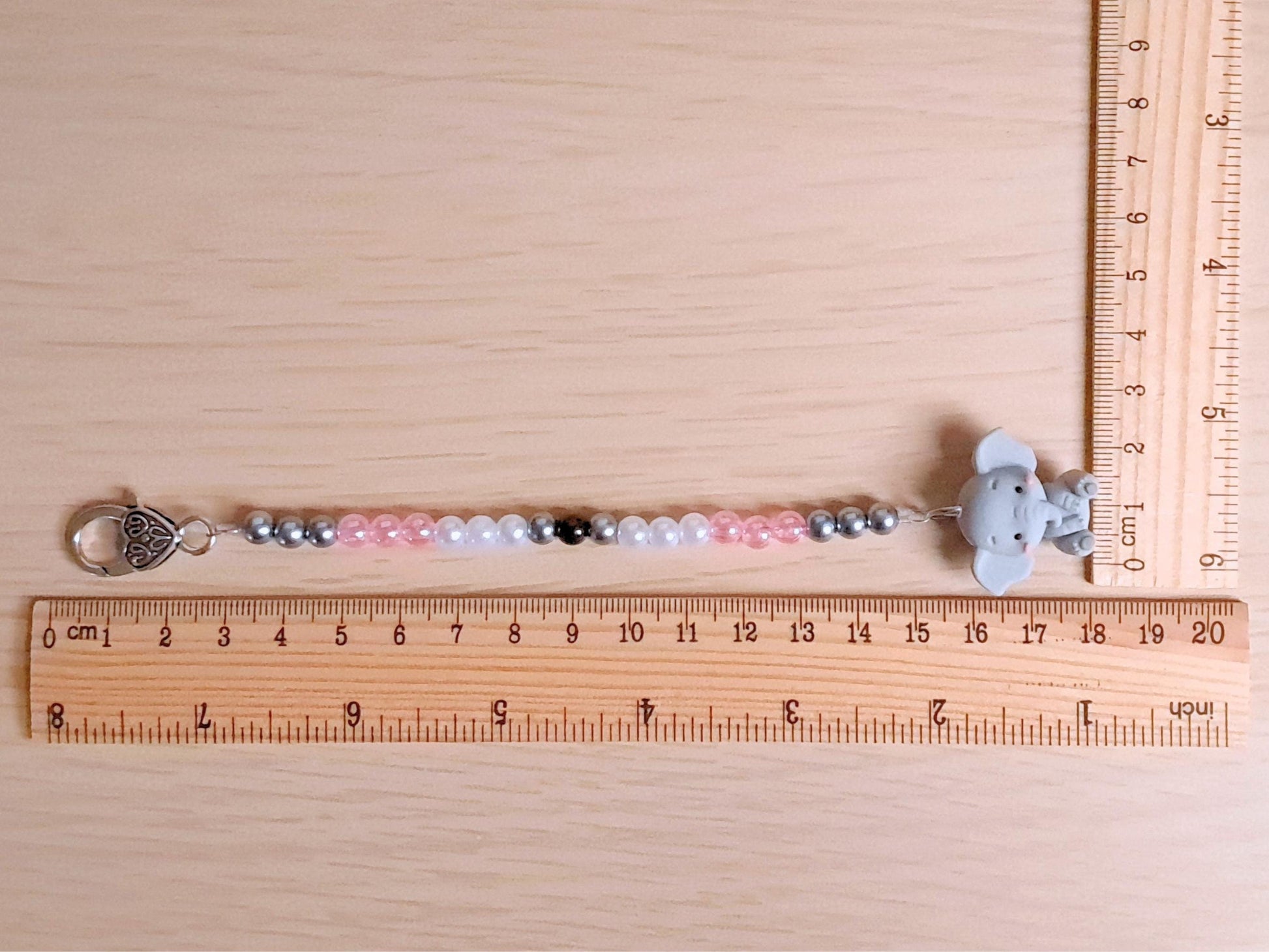 Cute Elephant Scissor Fob with Protection Bead