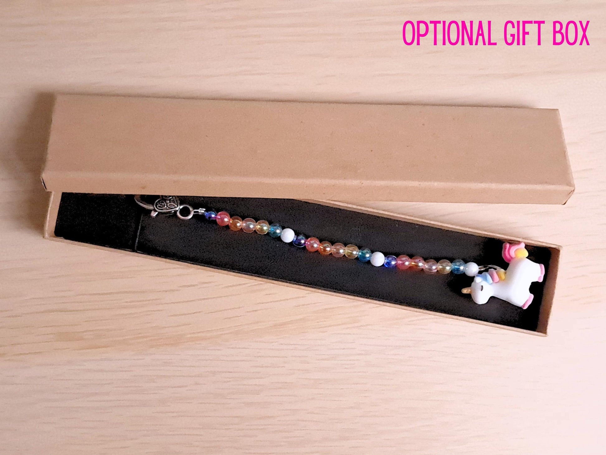 Rainbow Unicorn Scissor Fob with Protection Bead