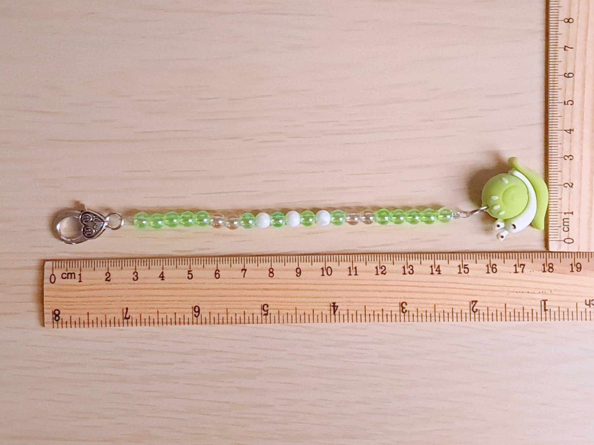 Spring Snail Scissor Fob with Protection Bead
