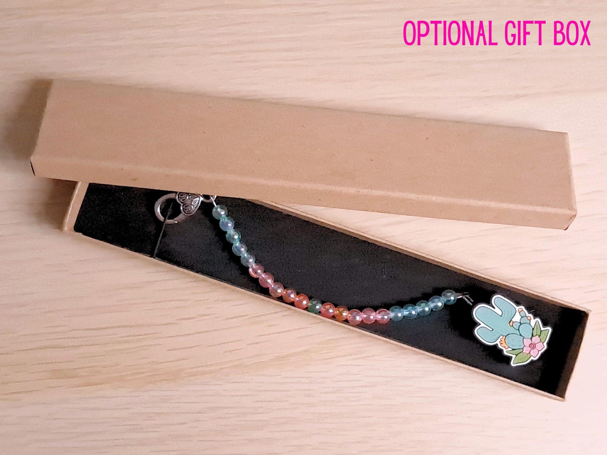 Flowering Cactus Scissor Fob with Protection Bead, Scissor Keeper, Embroidery Sewing Crochet Knitting Notion, Project Bag, Crafter Gift