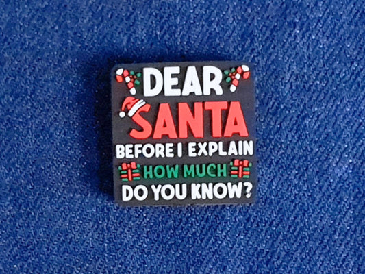 Dear Santa Funny Text Stitch Stopper