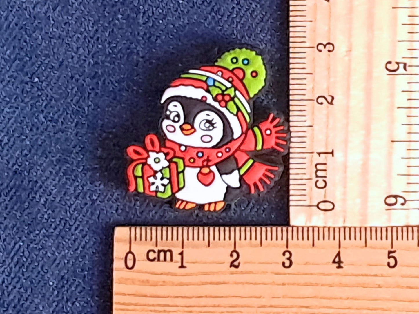 Cute Christmas Penguin With Gift Stitch Stopper