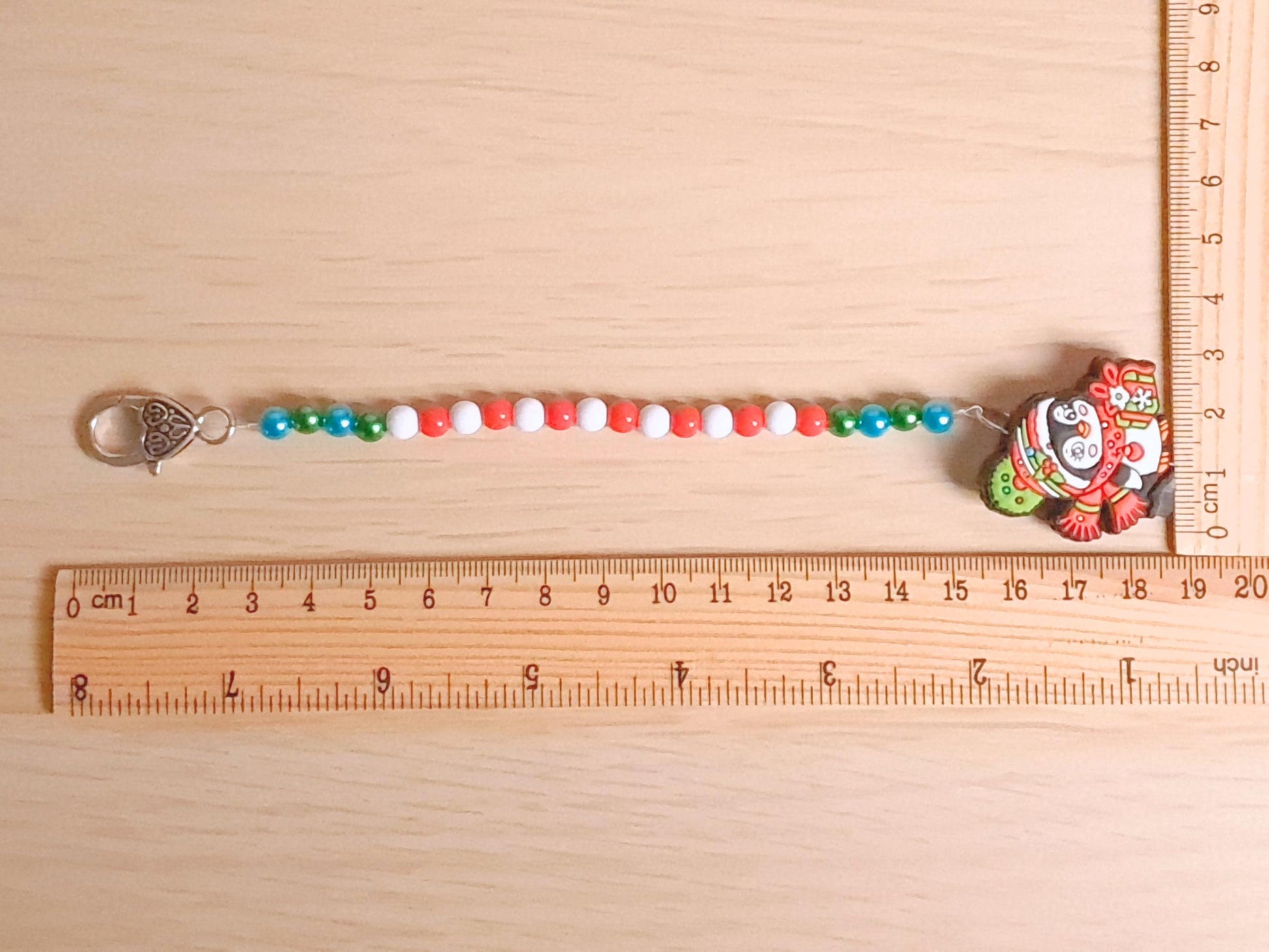 Christmas Penguin Scissor Fob with Protection Bead