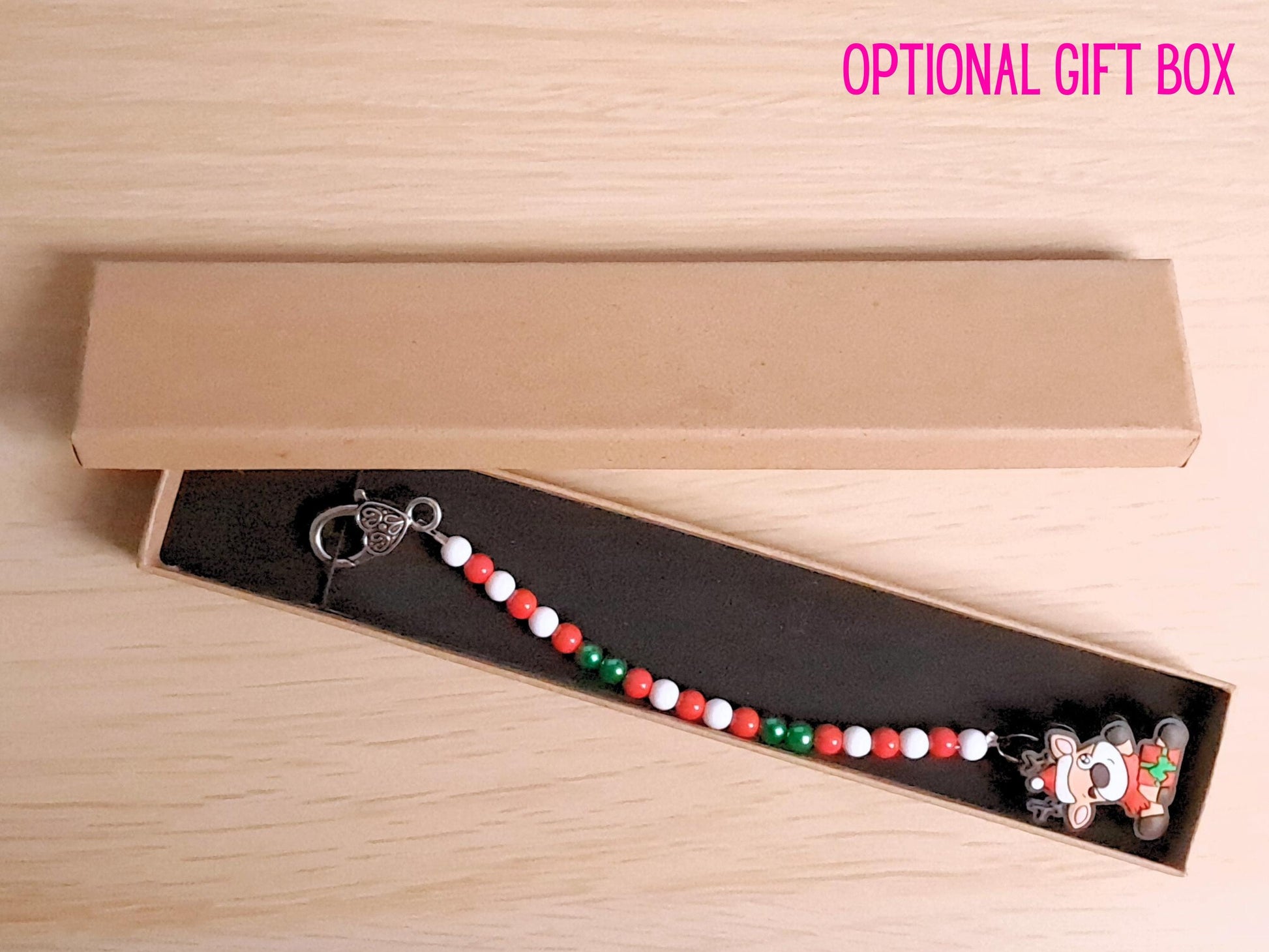 Christmas Reindeer Scissor Fob with Protection Bead