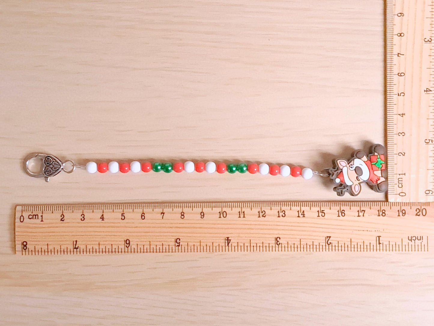 Christmas Reindeer Scissor Fob with Protection Bead