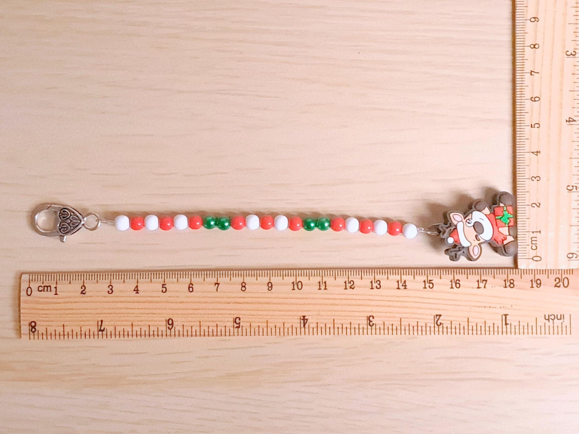 Christmas Reindeer Scissor Fob with Protection Bead