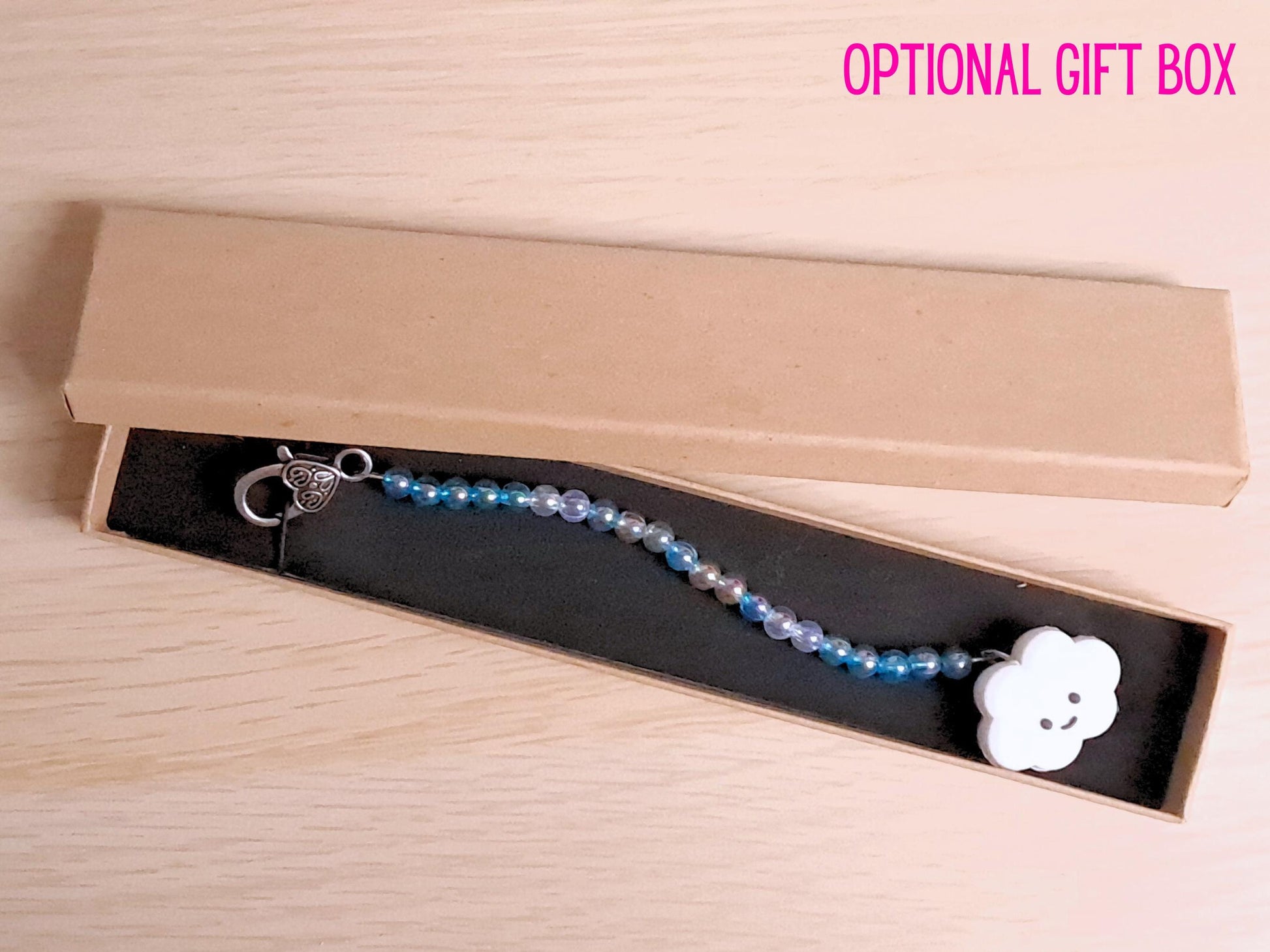 Smiling Cloud Scissor Fob with Protection Bead