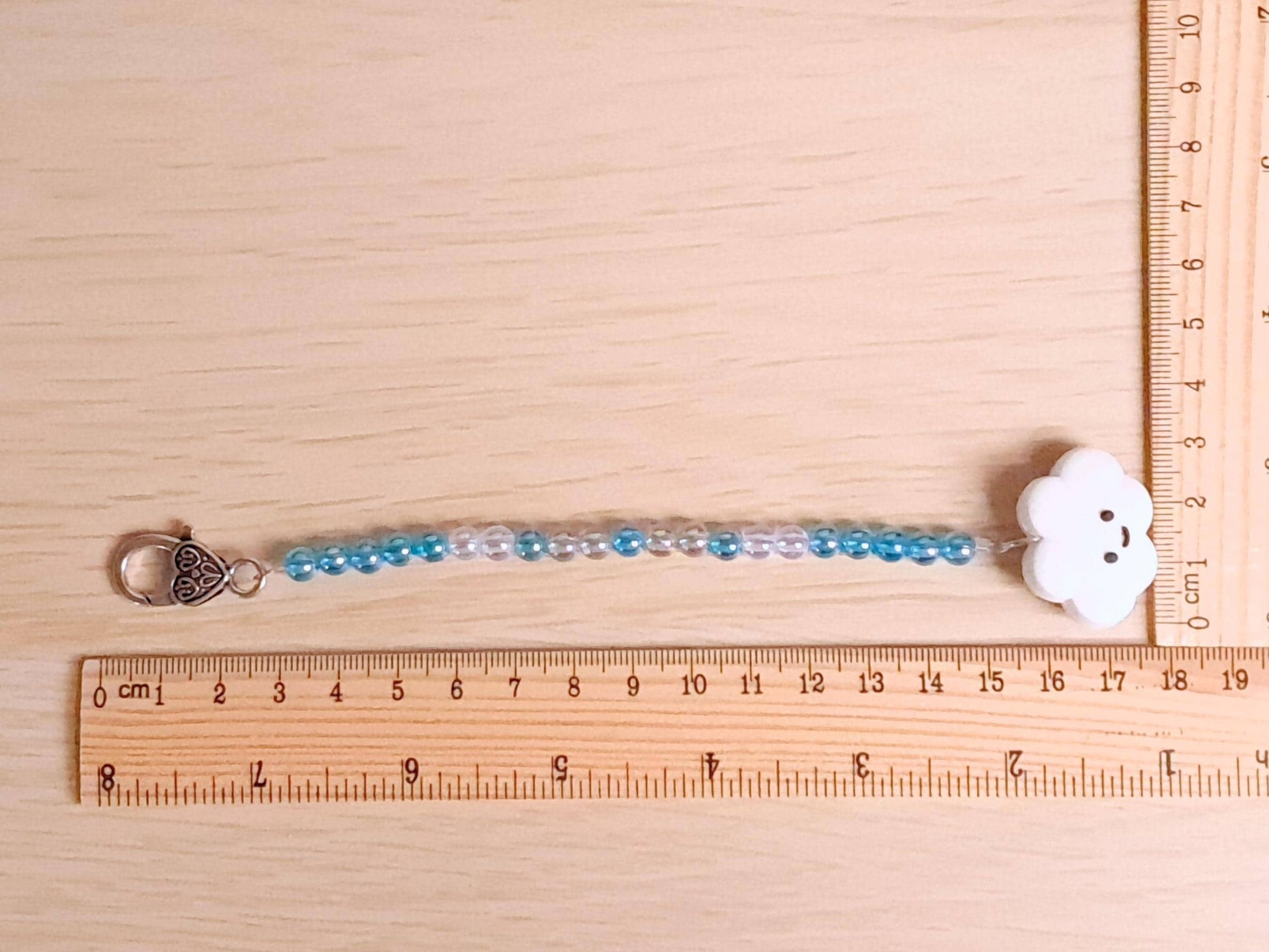 Smiling Cloud Scissor Fob with Protection Bead