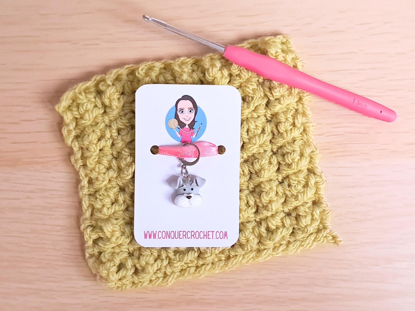 Grey Terrier Dog Stitch Marker, Silver Plated, Leverback, Snag Free Crochet Notion, Progress Keeper, Crochet Knitting Row Holder Gift