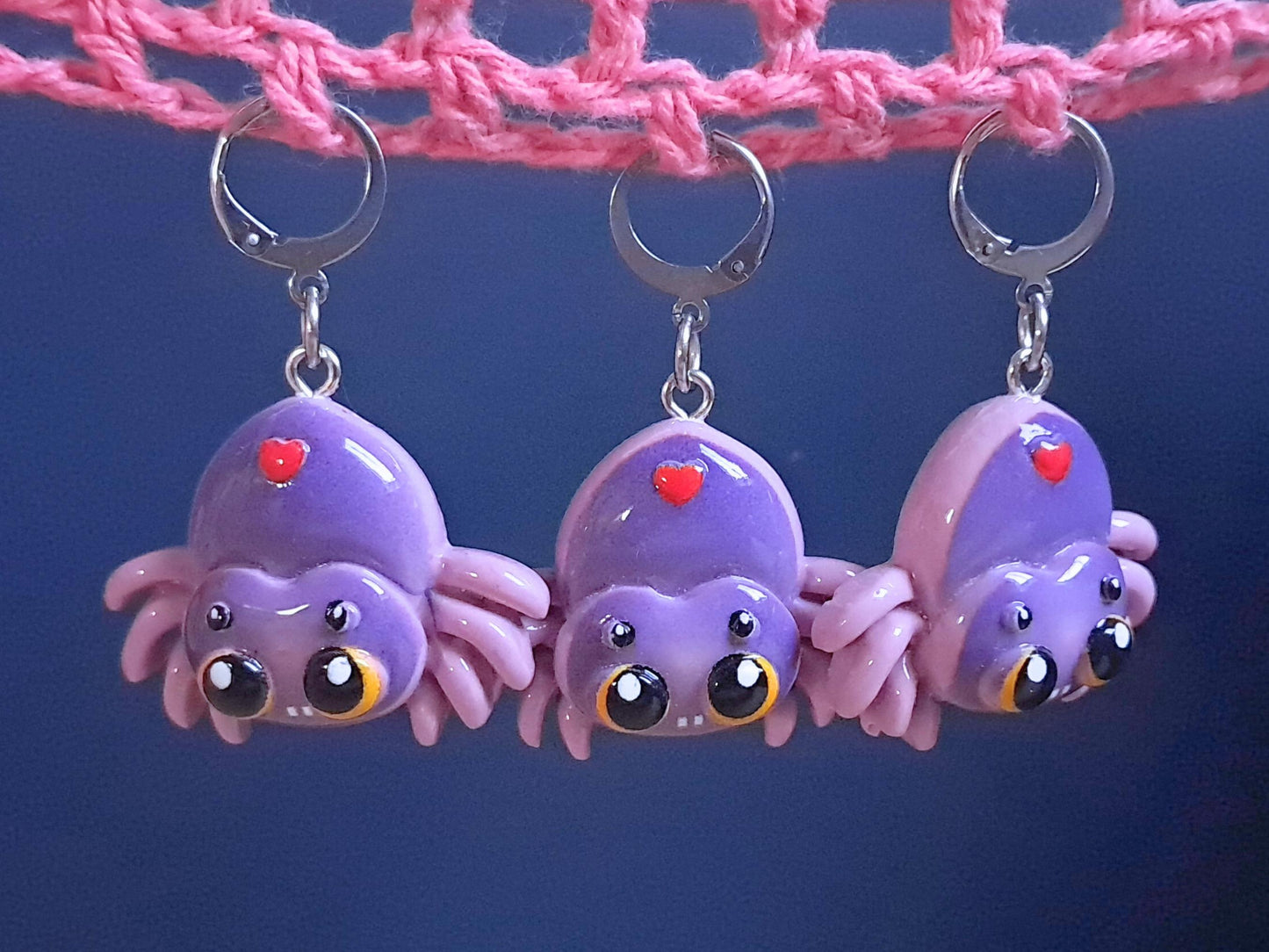 Cute Purple Spider Stitch Marker