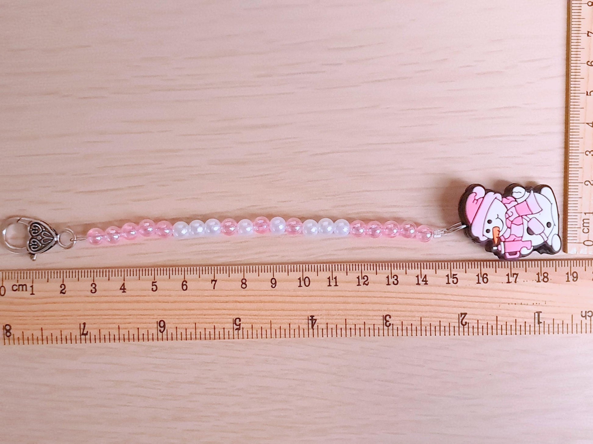 Snowman Scissor Fob with Protection Bead