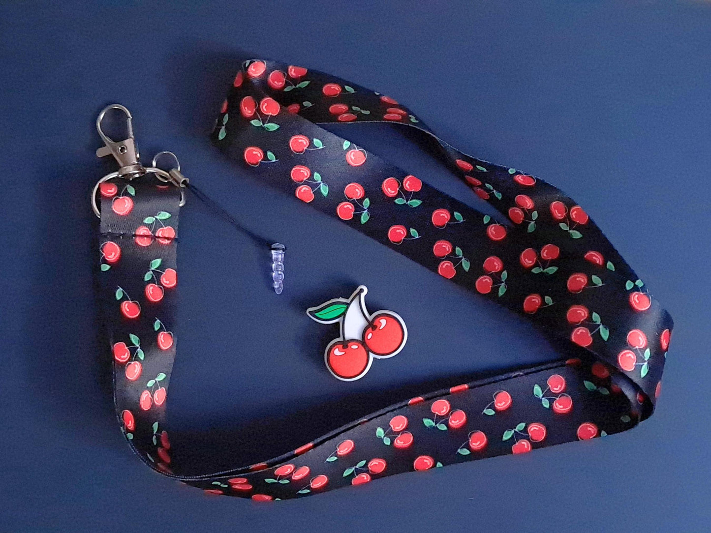 Cherry Lanyard Scissor Protector Set, Crochet Knitting Embroidery Quilting Sewing Accessory Supplies, Crafter Gift Set, Lobster Clasp