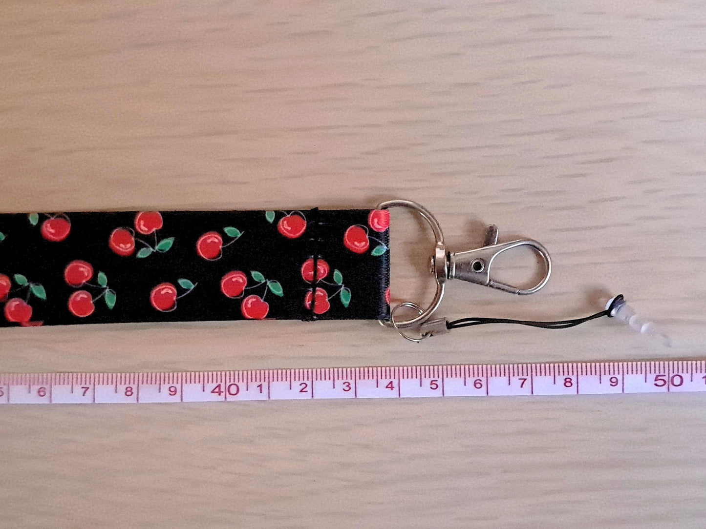 Cherry Lanyard Scissor Protector Set, Crochet Knitting Embroidery Quilting Sewing Accessory Supplies, Crafter Gift Set, Lobster Clasp
