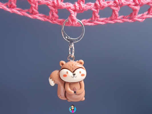 Squirrel Kawaii Stitch Marker