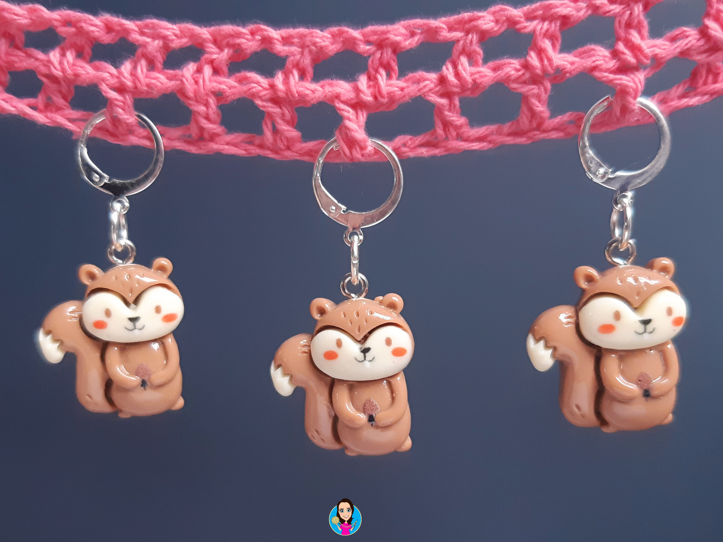 Squirrel Kawaii Stitch Marker