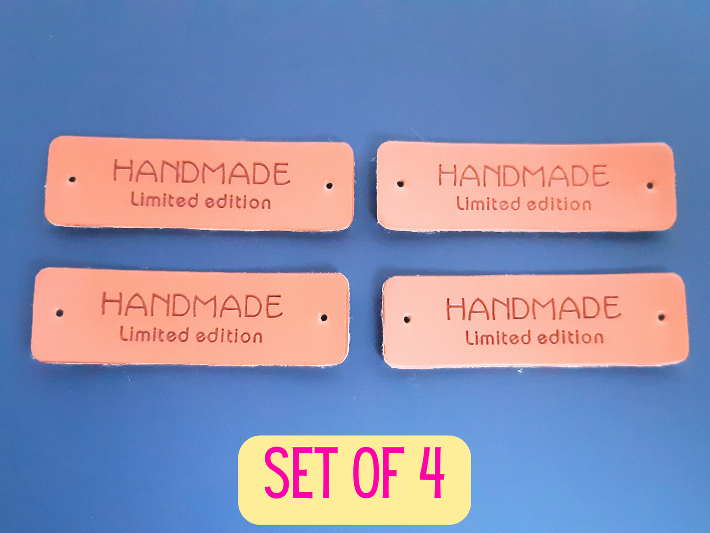 Faux Leather 'Handmade' Labels