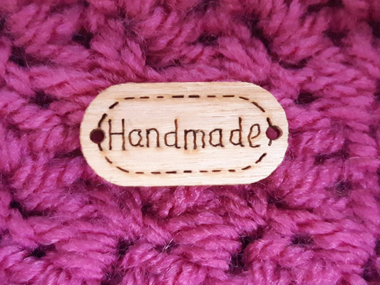 Wooden 'Handmade' Labels