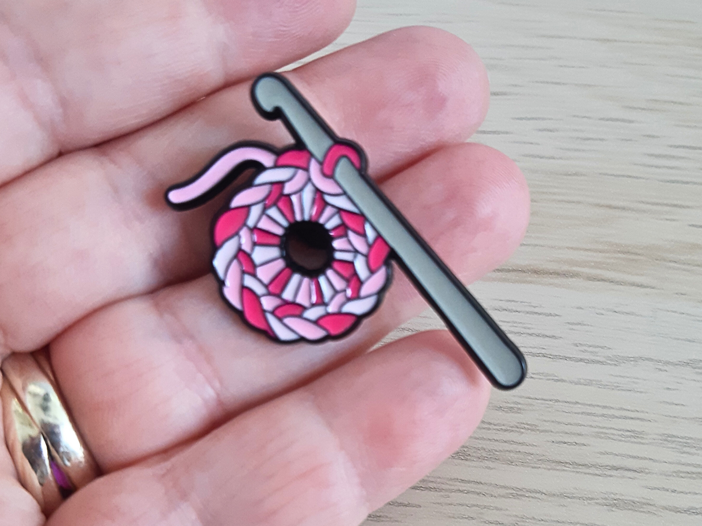 Crochet Circle Pin Badge