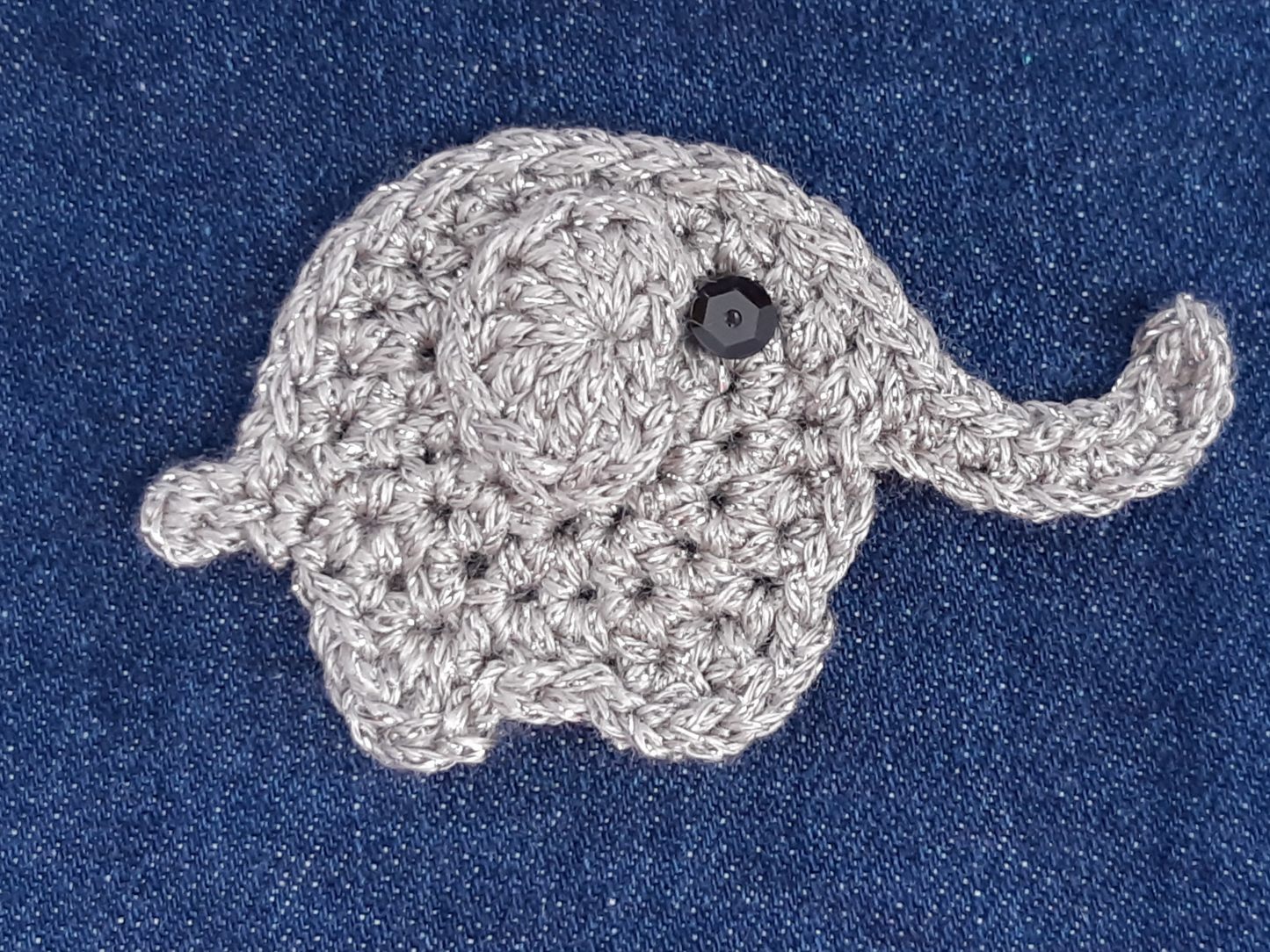 Silver Elephant Applique