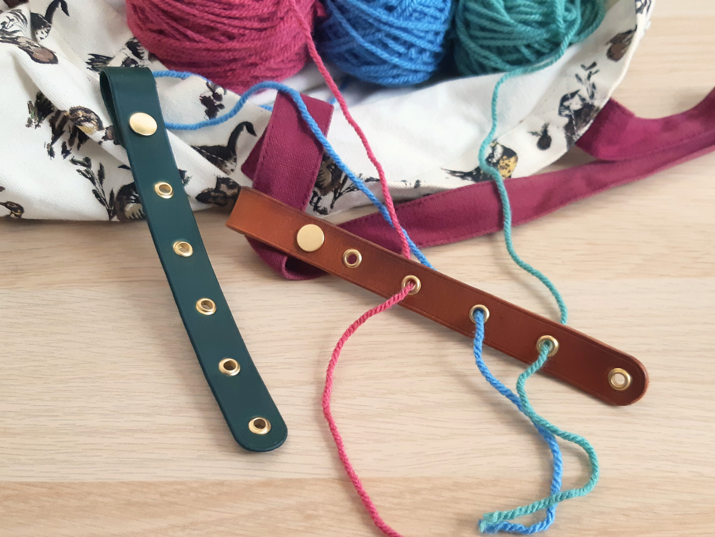 Leather Yarn Divider Organiser (Long)