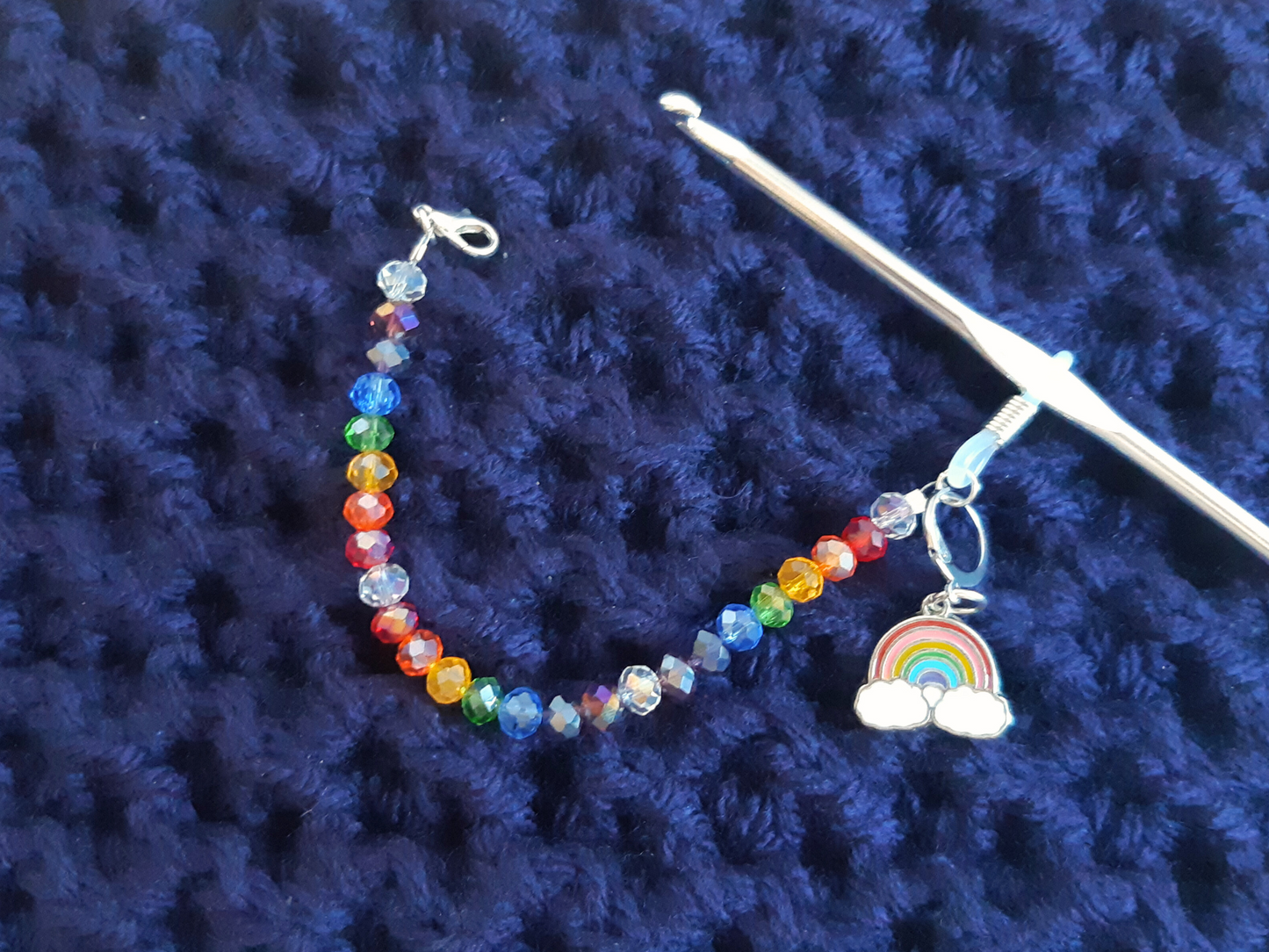 Rainbow Beaded Hook Keeper