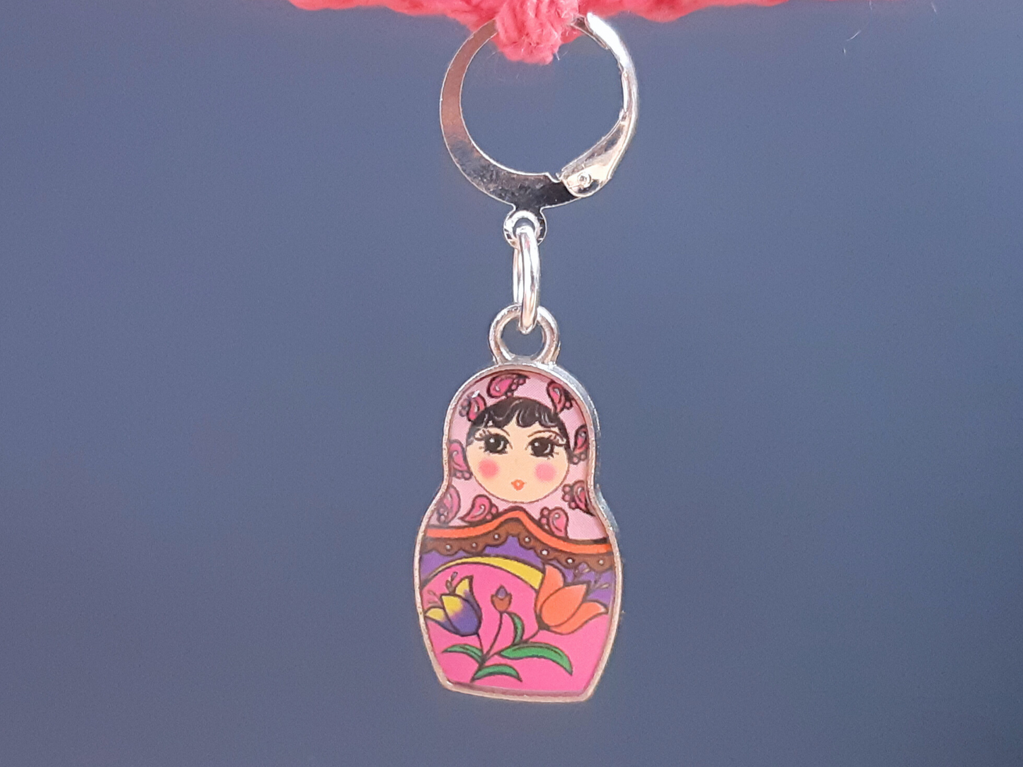 Babooshka Stitch Marker (pink)