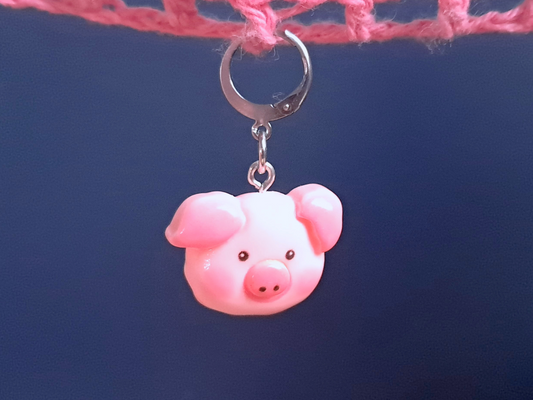 Piggy Face Stitch Marker