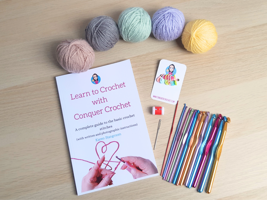 Learn To Crochet Kit (Pastel Colours)