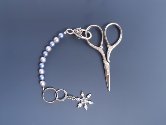 Snowflake Scissor Fob and Stitch Marker Set