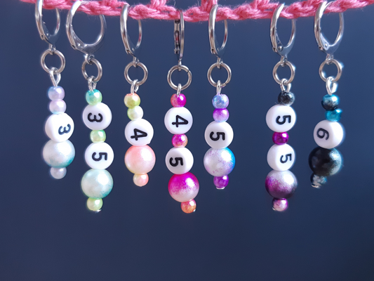 Crochet Hook Size Stitch Marker Set Of 7