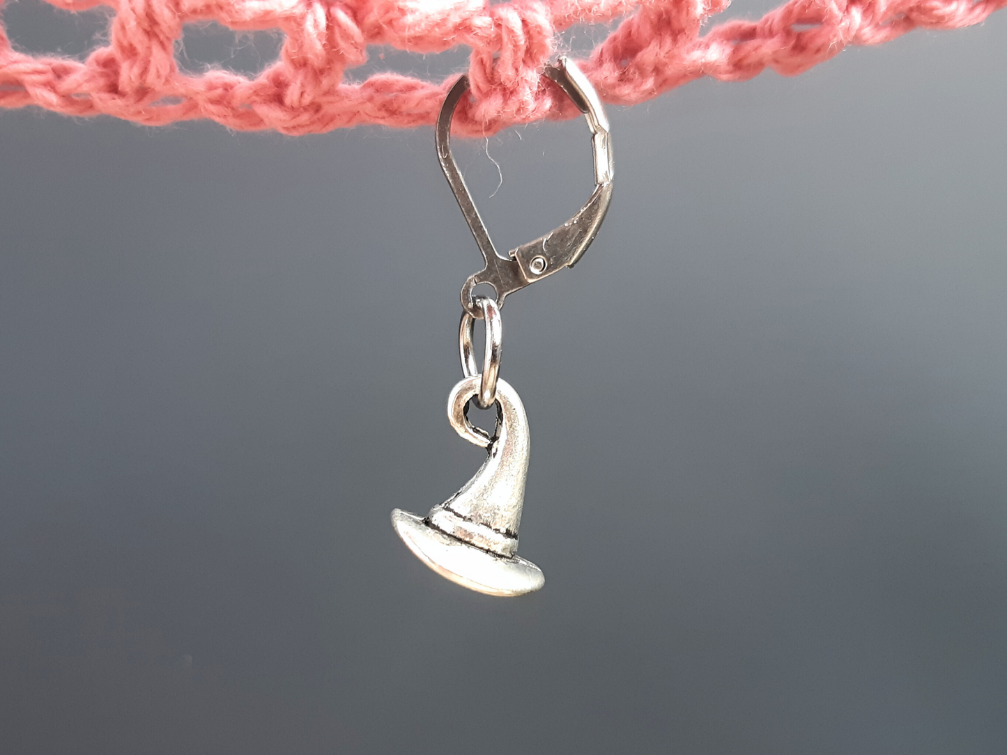 Witch's Hat Stitch Marker (Silver)