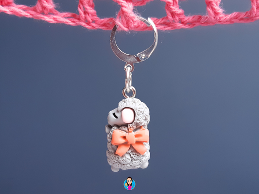 Sleepy Lamb Kawaii Stitch Marker