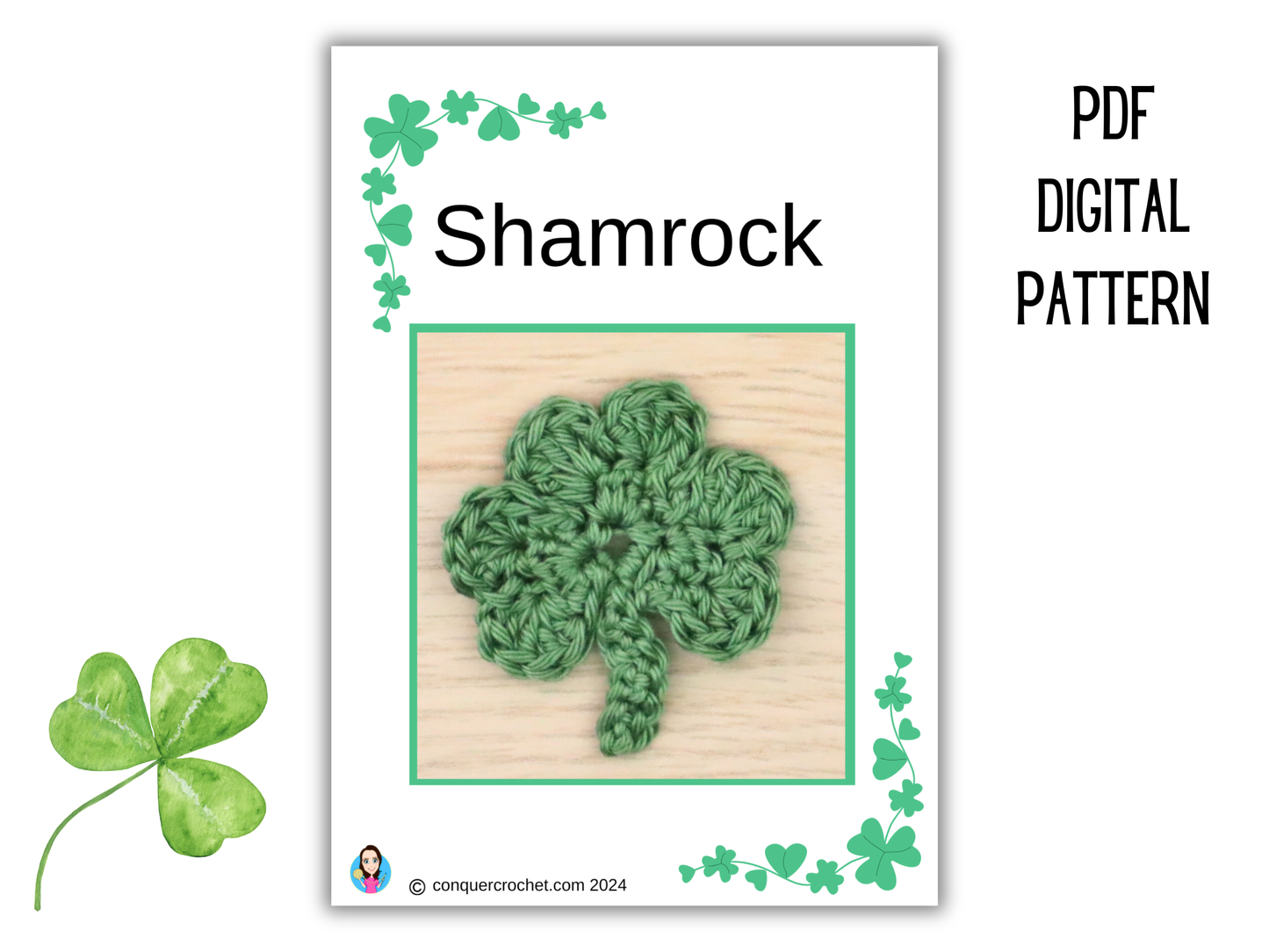 Shamrock Crochet Pdf Pattern