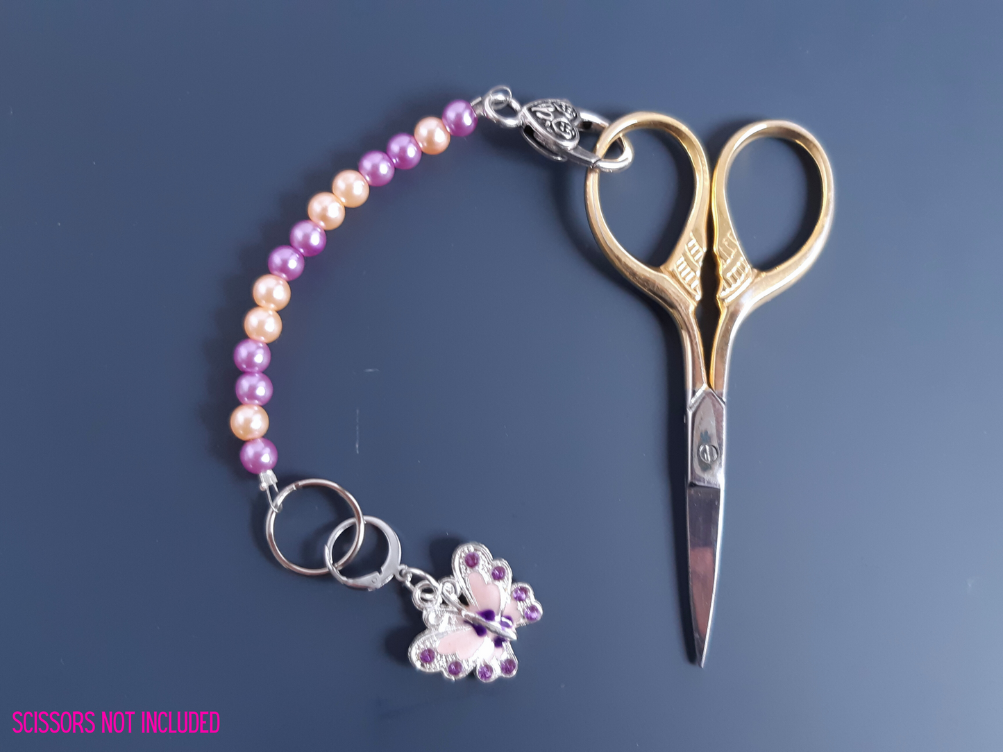 Butterfly Scissor Fob and Stitch Marker Set