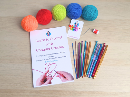 Learn To Crochet Kit (Bright Colours)