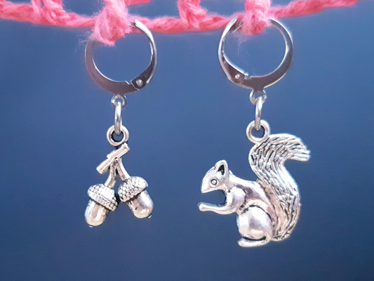 Squirrel & Acorn Stitch Marker Set