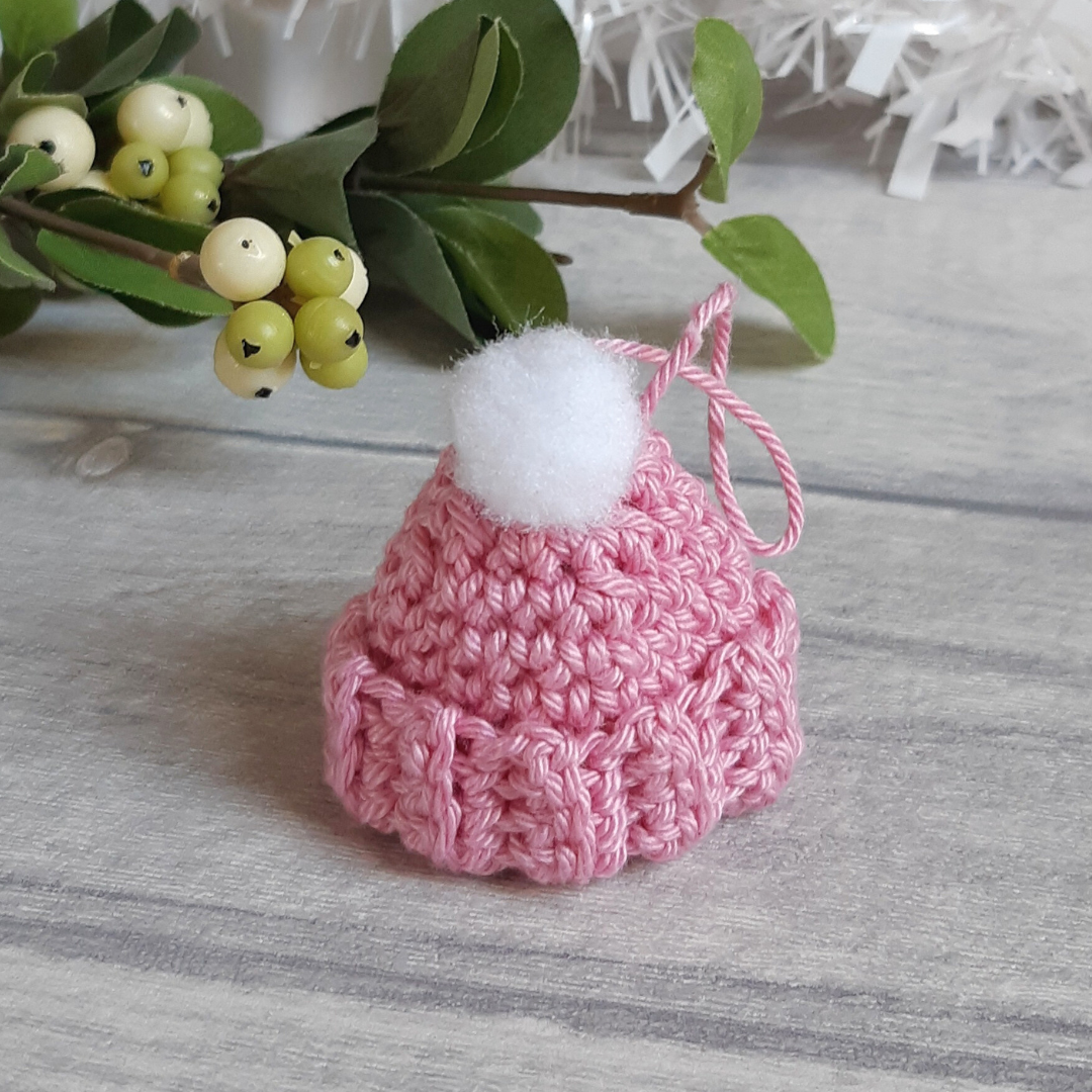 Miniature Bobble Hat Decoration PDF Crochet Pattern