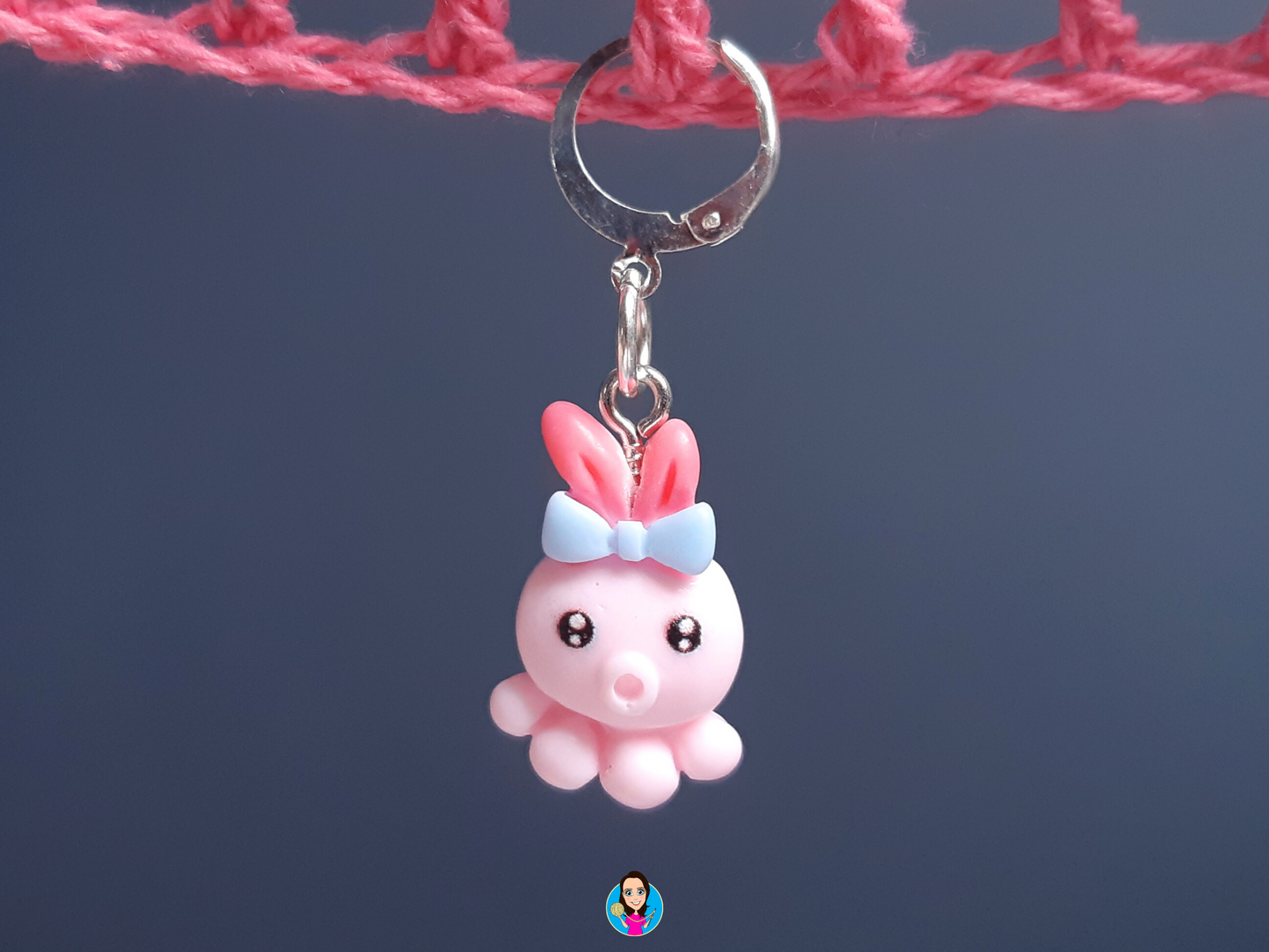 Pink Octopus Kawaii Stitch Marker