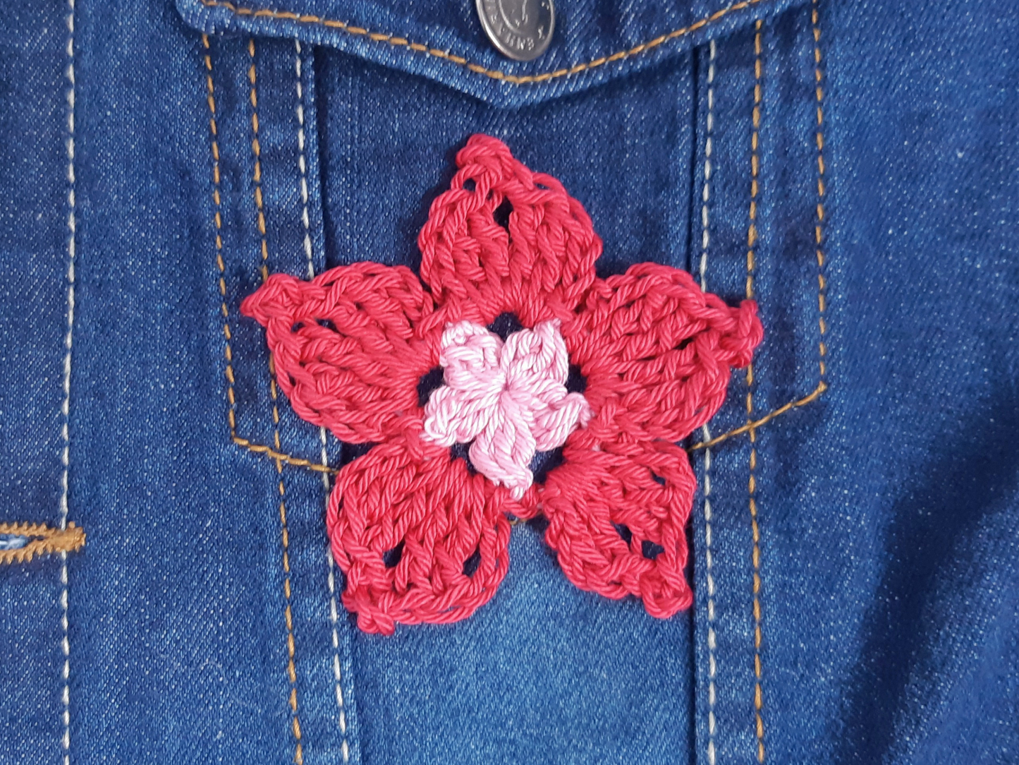 Pink Flower Applique